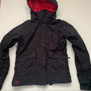Nitro Black Lined Hooded Snowboard Coat size small